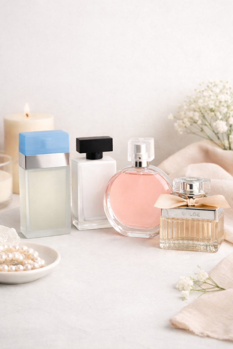 Elegancka kolekcja flakonów perfum